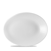 Bamboo White Porcelain Oval Plate 11.5 X 9"