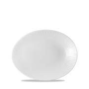 Bamboo White Porcelain Oval Plate 8 X 6"