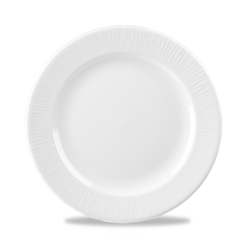 Bamboo White Porcelain Plate 10 1/4"