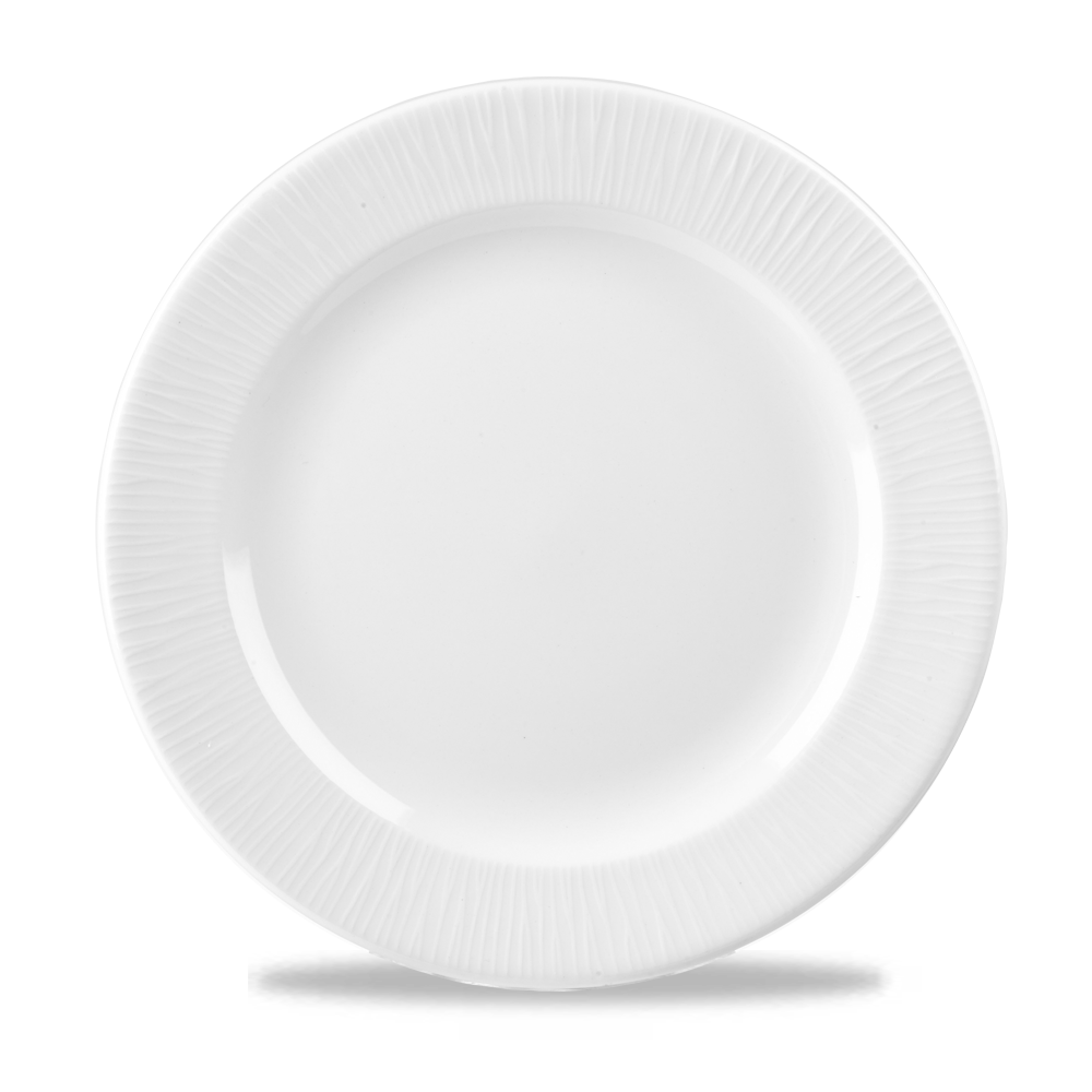 Bamboo White Porcelain Plate 10 7/8"