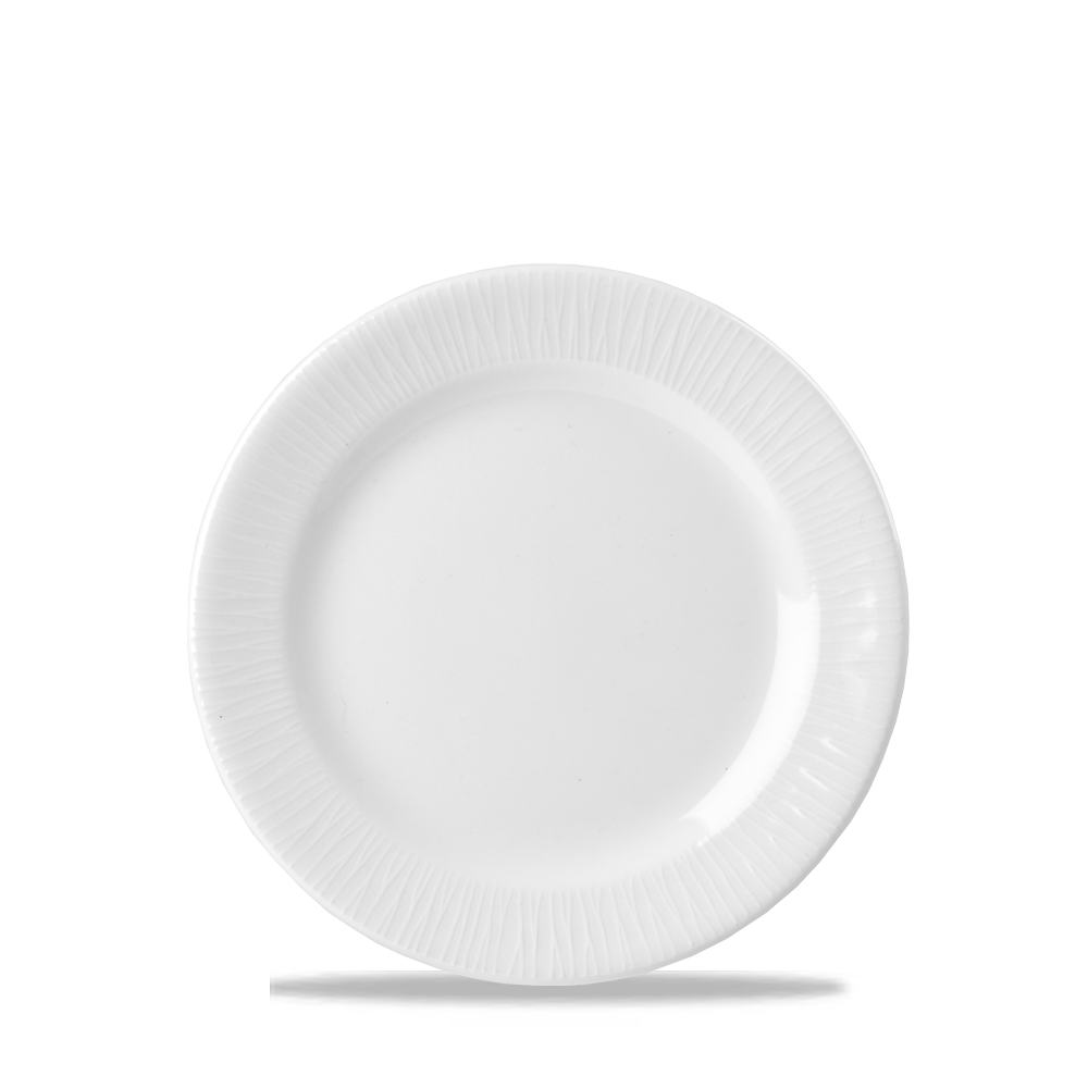 Bamboo White Porcelain Plate 6.625"