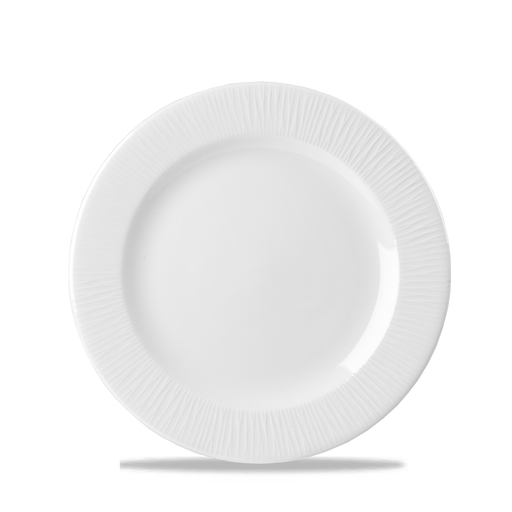 Bamboo White Porcelain Plate 8.25"