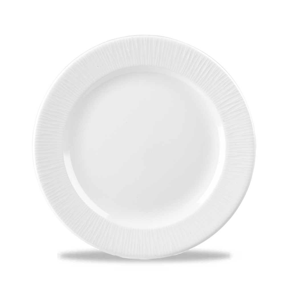 Bamboo White Porcelain Plate 9 1/4"