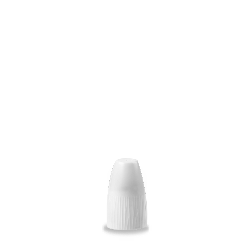 Bamboo White Porcelain Pepper Pot 2.75"