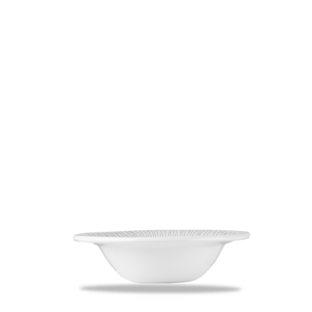 Bamboo White Porcelain Oatmeal Bowl 6 5/8"