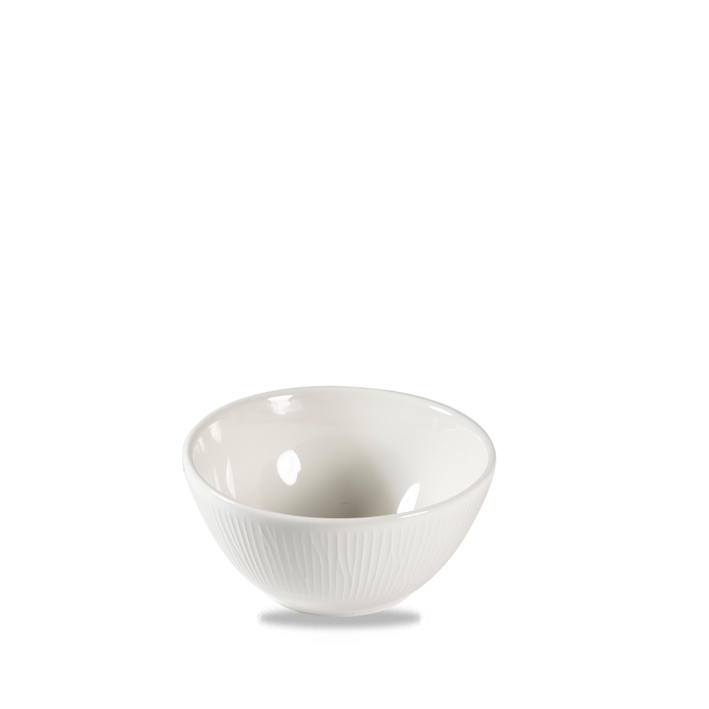 Bamboo White Porcelain Snack Bowl 14.5oz