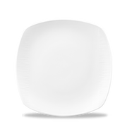 Bamboo White Porcelain Square Plate 8.5"