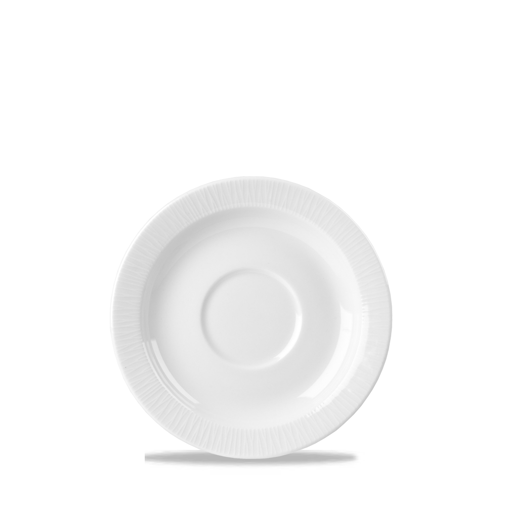 Bamboo White Porcelain Saucer 5 7/8"