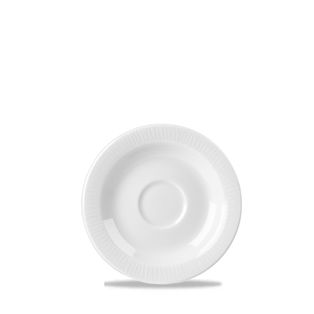 Bamboo White Porcelain Saucer 5"