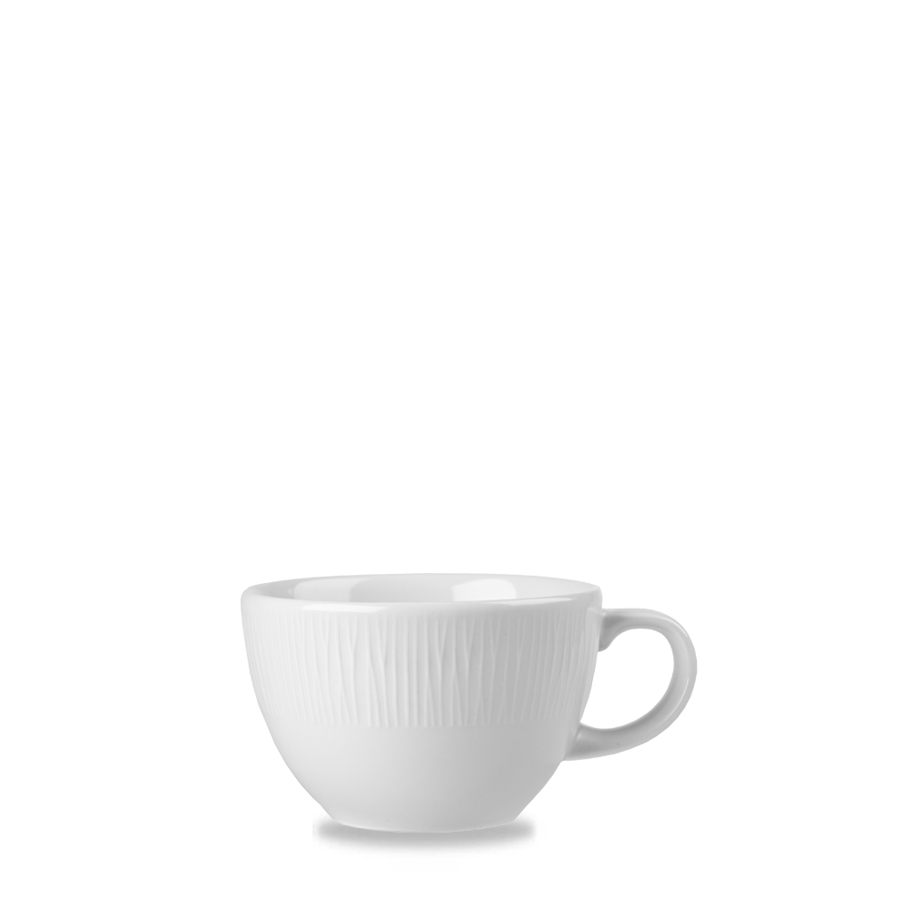 Bamboo White Porcelain Teacup 12oz