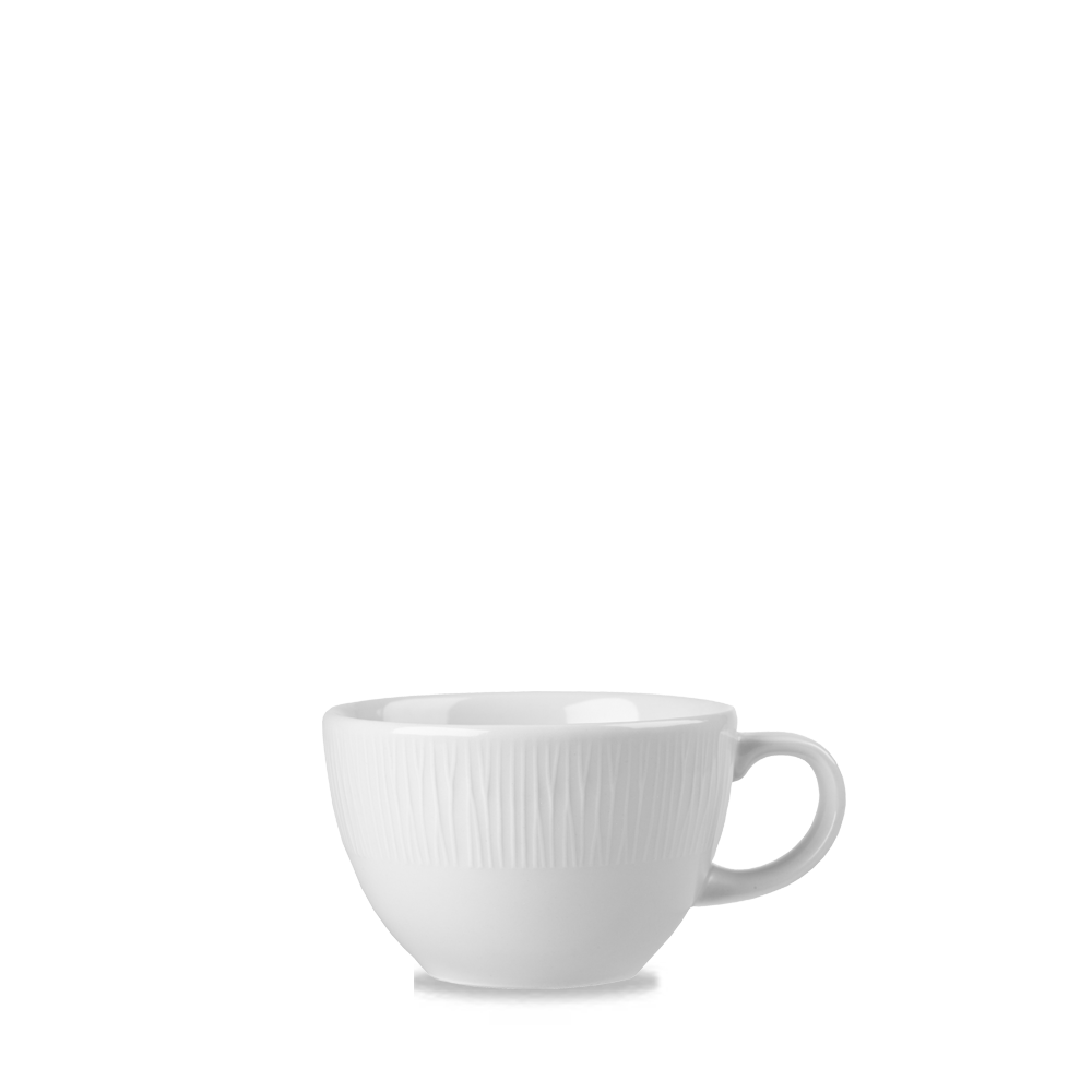 Bamboo White Porcelain Teacup 8oz
