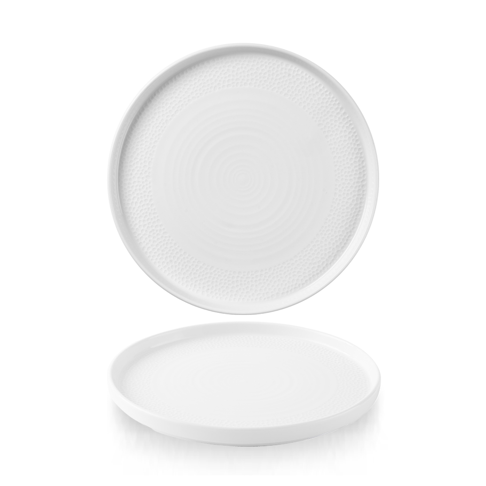 Isla White Walled Plate 21cm – Elegant Coastal Design