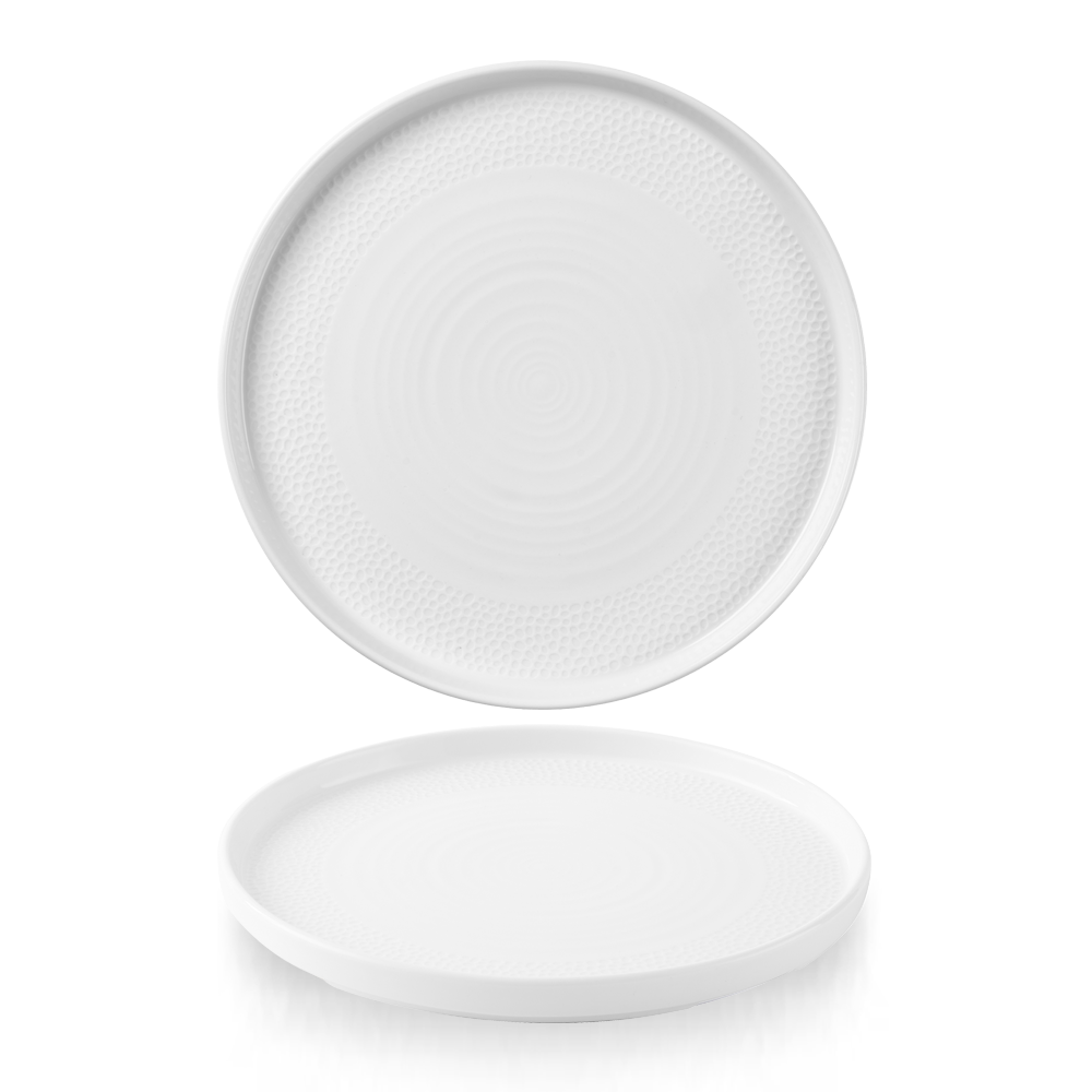 Isla White Walled Plate 26cm - Elegant Seaside Inspired Design