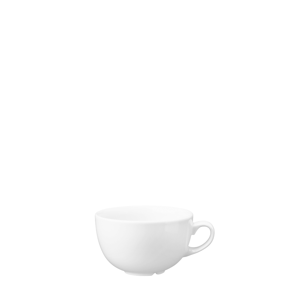 Vellum White Porcelain Cappuccino Cup 8oz – Elegance in Every Sip