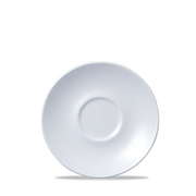 Vellum White Porcelain Cappuccino Saucer 6.25"