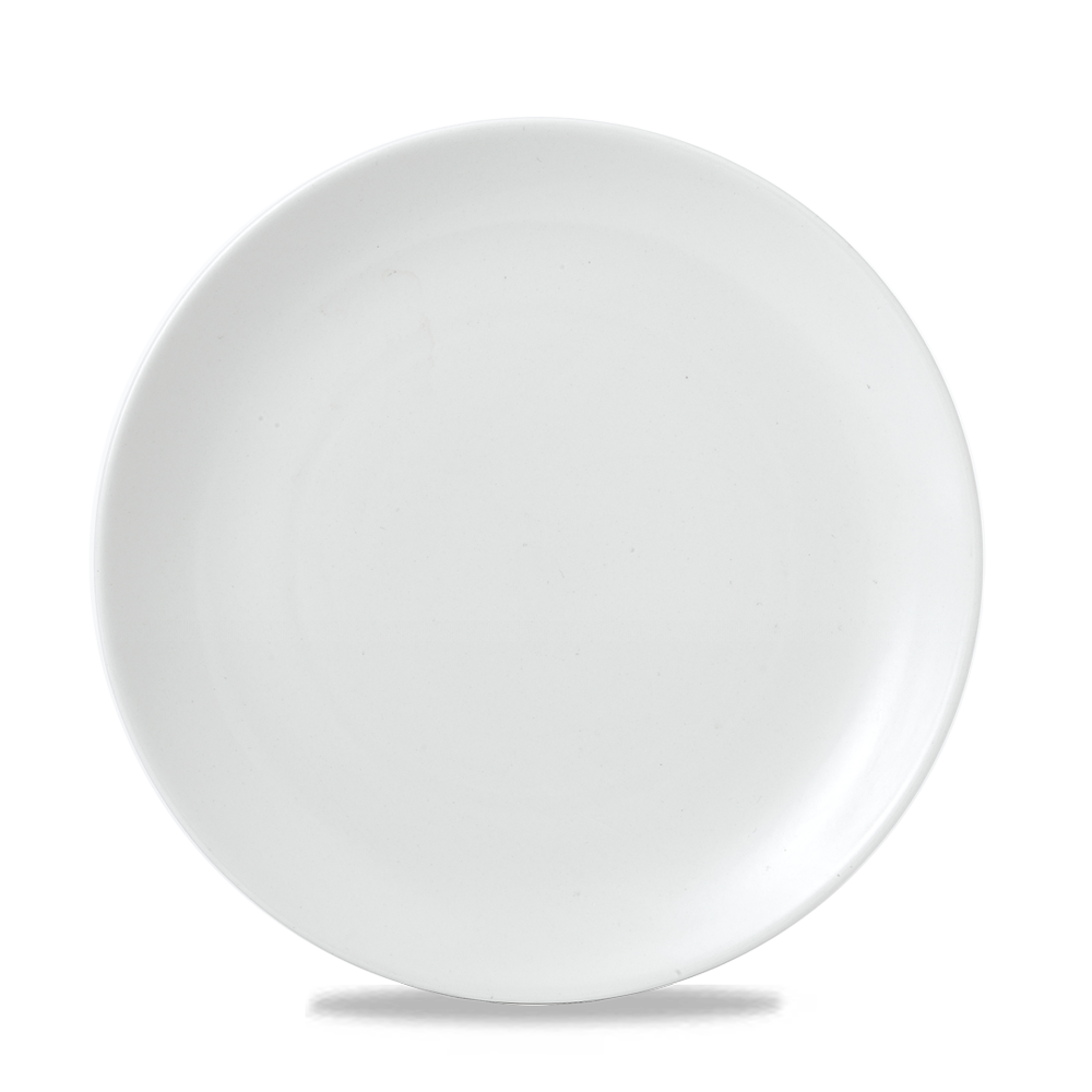 Vellum White Porcelain Evolve Coupe Plate 10.25" - Churchill Super Vitrified