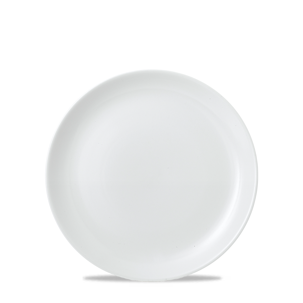 Vellum White Porcelain Evolve Coupe Plate 6.5"