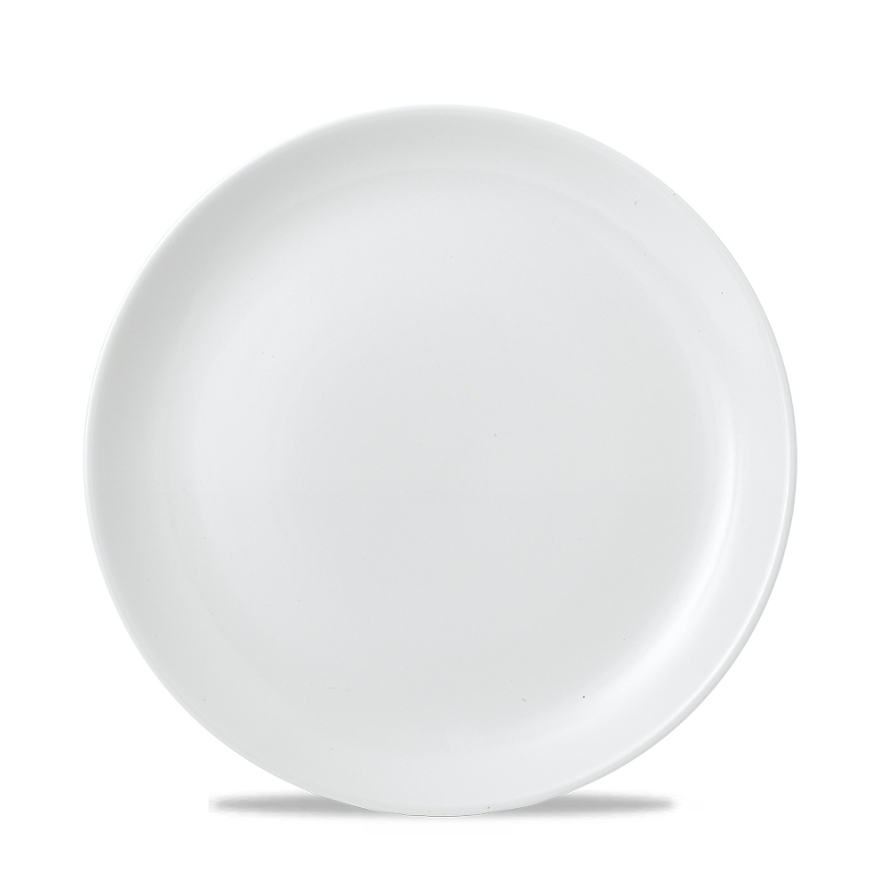 Vellum White Porcelain Evolve Coupe Plate 8.67"