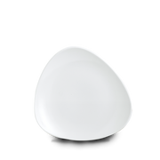 Vellum White Lotus Porcelain Triangle Plate 7"