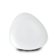 Vellum White Lotus Porcelain Triangle Plate 9"