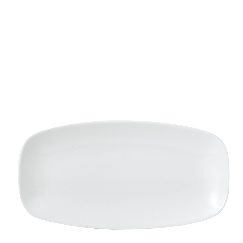 Vellum White Porcelain Chefs Oblong Platter No.3 - 11 3/4 x 6 Inch
