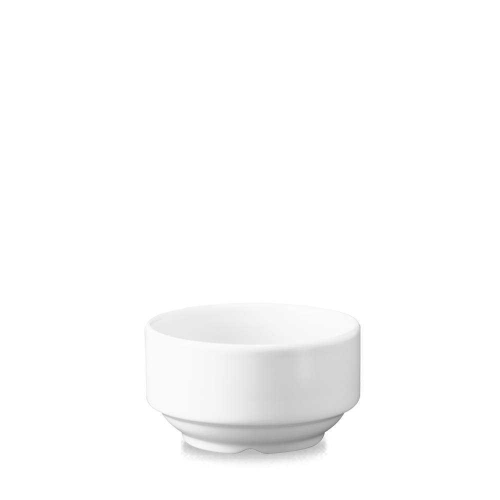 White Porcelain Unhandled Consomme Bowl 10oz