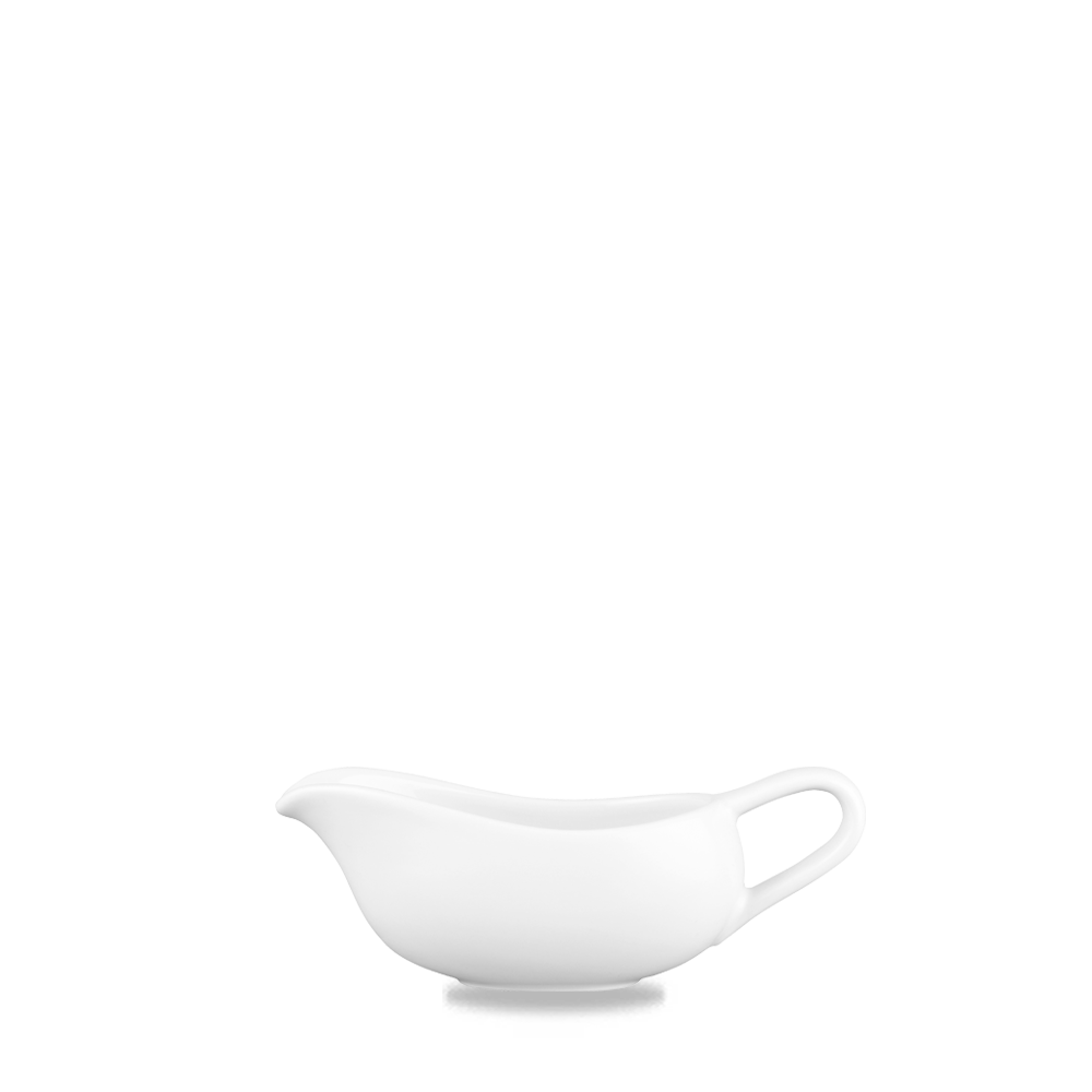 Bit On The Side Porcelain White Mini Sauce Boat 4oz