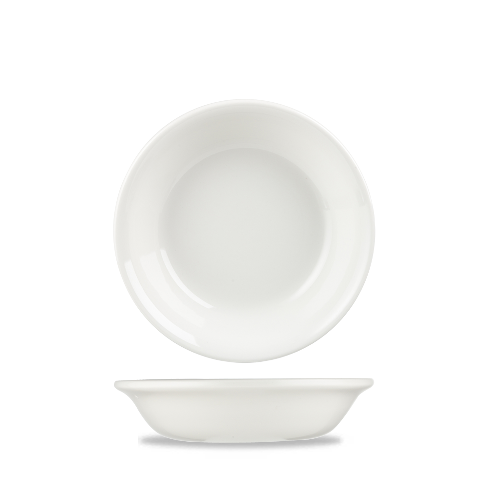 White Porcelain Nova Coupe Soup Bowl 7.25" - Churchill Super Vitrified