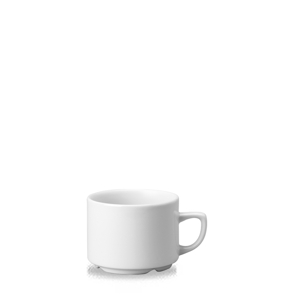 White Holloware Maple Breakfast Cup 10oz - Elegant Beverage Service