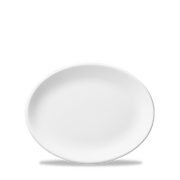White Porcelain Oval Plate 10"