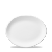 Exquisite White Porcelain Oval Plate 12" - Churchill Super Vitrified