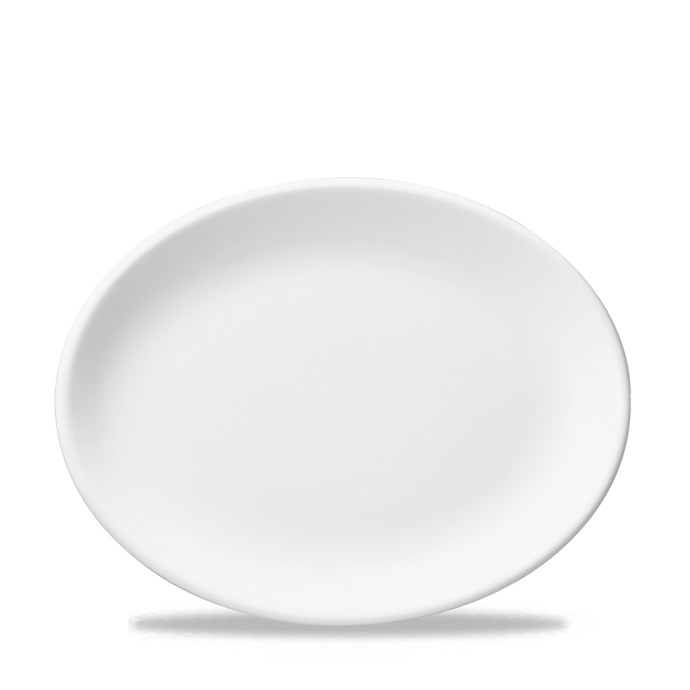 White Porcelain Oval Plate 13.25" - Ideal Dining Companion