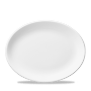 Elegant White Porcelain Oval Plate 14.25" by Churchill