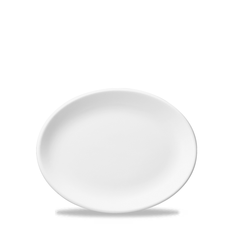White Porcelain Oval Plate 9" - Versatile Dining Essential
