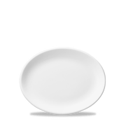 White Porcelain Oval Plate 9" - Versatile Dining Essential