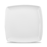 White X Squared Deep Square Plate 10.25" - Elegant Dining Essential