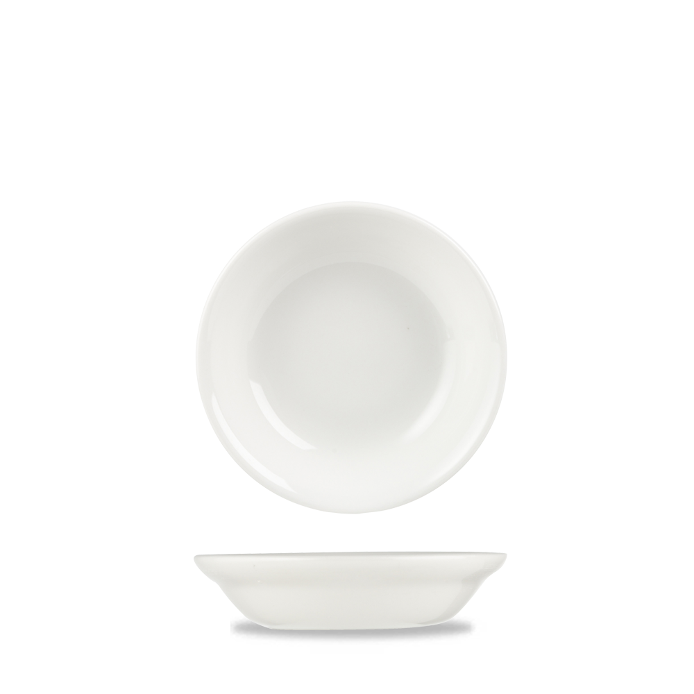 Elegant White Porcelain Rimless Fruit Bowl - 5 Inch
