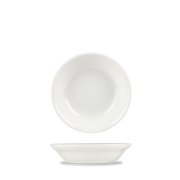 Elegant White Porcelain Rimless Fruit Bowl - 5 Inch