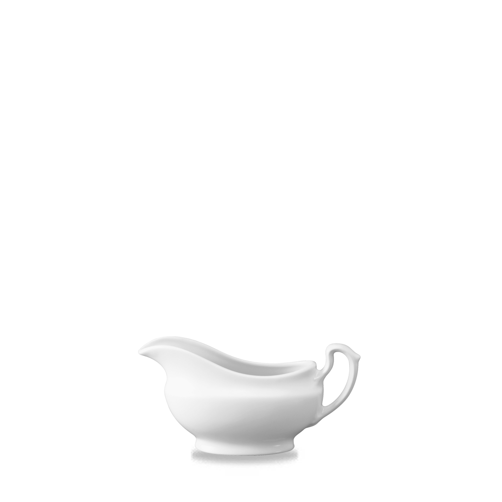 White Porcelain Mini Sauce Boat 4oz - Elegant Tableware Essential