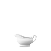 White Porcelain Mini Sauce Boat 4oz - Elegant Tableware Essential