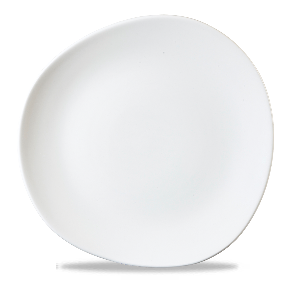 White Organic Round Trace Plate 11 1/4”