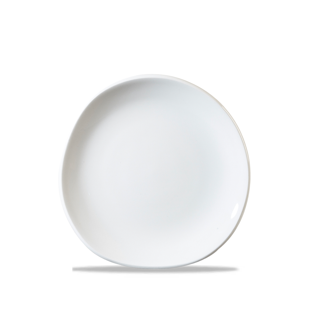 White Organic Round Trace Plate 7 1/4" by Churchill