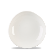 White Organic Round Trace Bowl 9 7/8" - Perfect for Food Presentation
