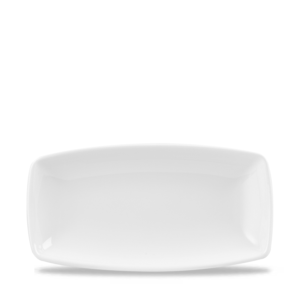 White X Squared Oblong Plate 11.75" - Elegant Dining Essential