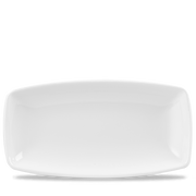 White X Squared Oblong Plate 13 1/2" - Elegant Serving Solution