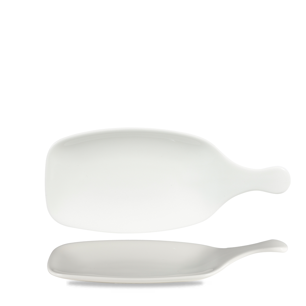 Bit On The Side Porcelain White Handled Paddle 11 X 4 3/4"