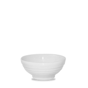 Bit On The Side Porcelain White Ripple Snack Bowl 10oz