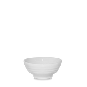 Bit On The Side Porcelain White Ripple Snack Bowl 6oz