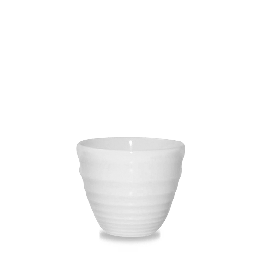 Bit On The Side Porcelain White Ripple Chip Mug 10oz