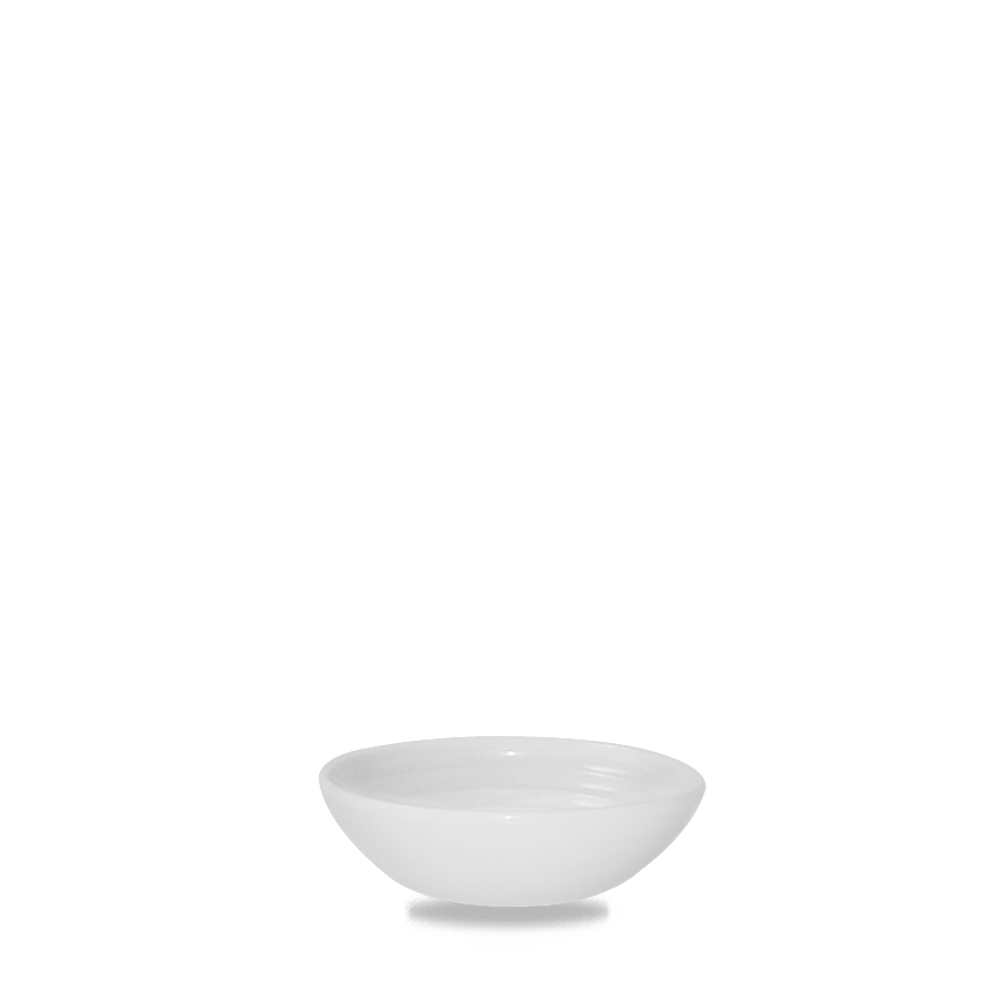 Bit On The Side Porcelain White Ripple Dip Dish 5oz